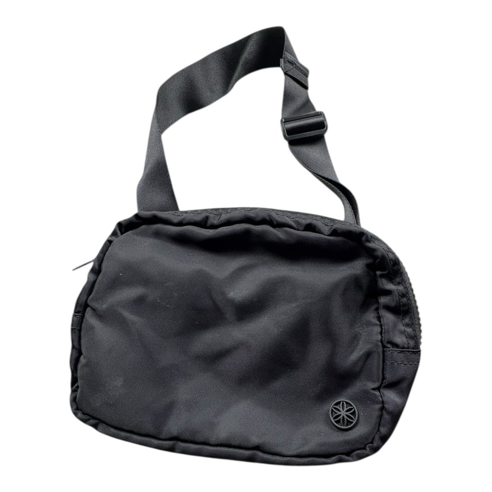 Gaiam Black Crossbody Bag Two Zipper Compartments Adjustable Strap